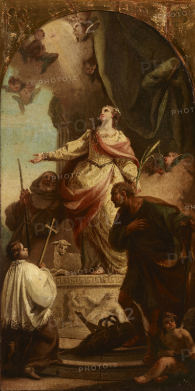 Apotheosis of Saint Agnes, 1st half of 18th century. Creator: Unknown.