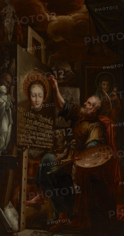 Saint Luke Painting the Madonna, between 1700-1740. Creator: Unknown.
