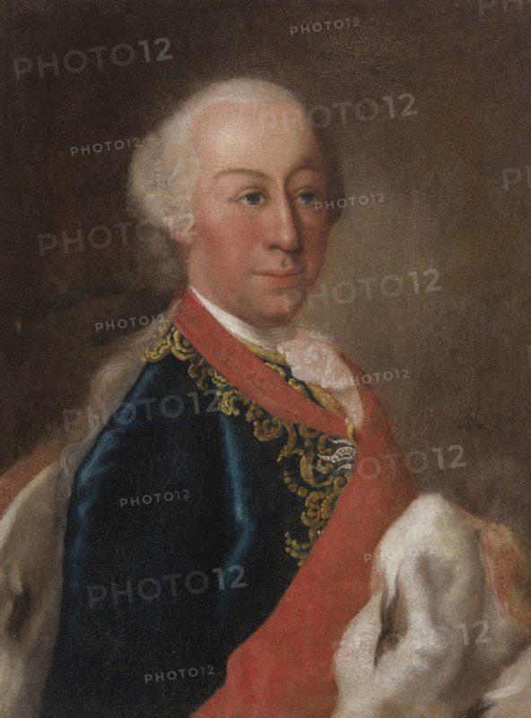 Portrait of a Man in a Tailcoat and an Ermine Cloak, 18th century. Creator: Unknown.