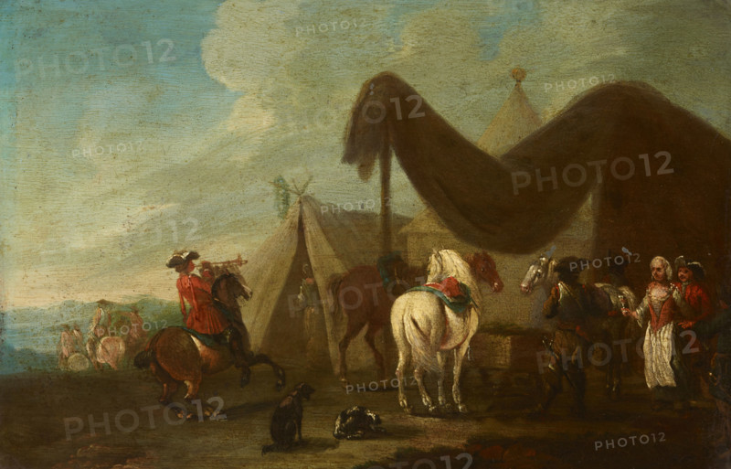 Trumpeter in Front of the Tent, 17th century. Creator: Unknown.