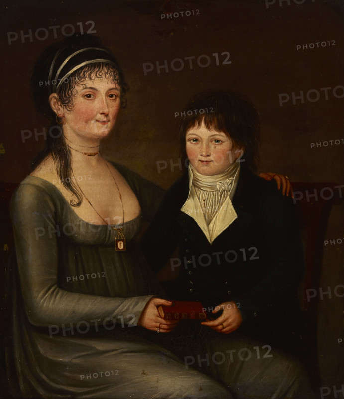 Portrait of Mother with Her Son, 1st half of 19th century. Creator: Unknown.