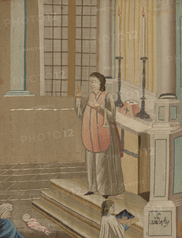 Embroidered picture, Early 19th century. Creator: Unknown.