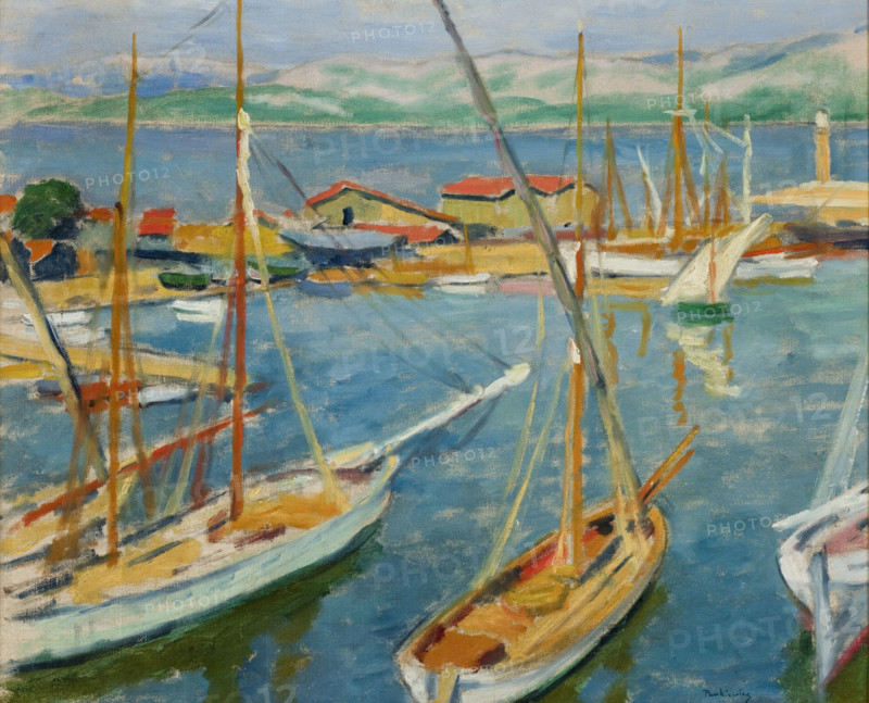 Harbour at Saint-Tropez, 1909. Creator: Jozef Pankiewicz.