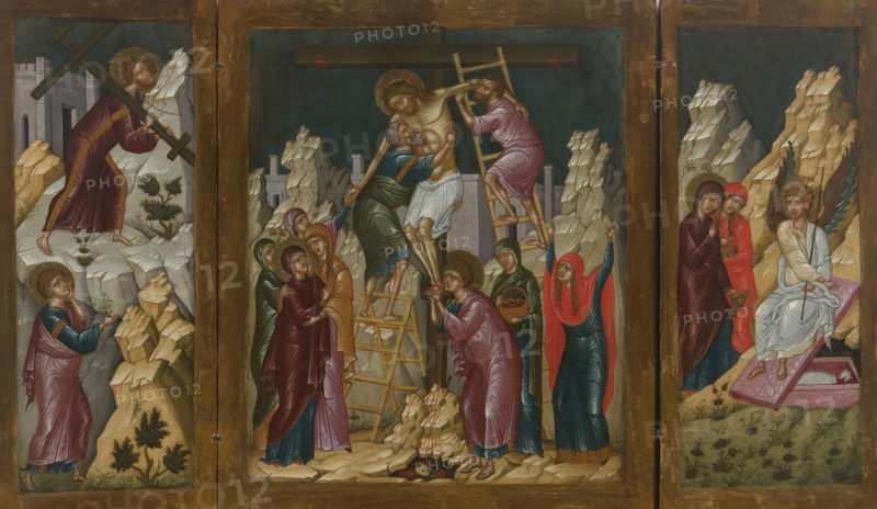 Byzantine Triptych with Scenes from the Passion of Christ, 2nd half of 16th century. Creator: Unknown.