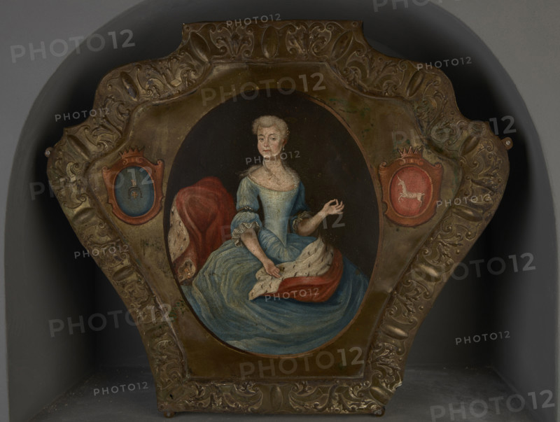 Coffin Portrait of a Lady of Krzywda and Boncza Coats of Arms, around the mid-18th century. Creator: Unknown.