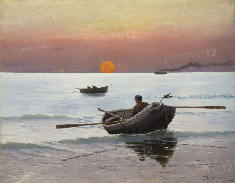 Sunset on the Sea, 1887. Creator: Stanislaw Witkiewicz.