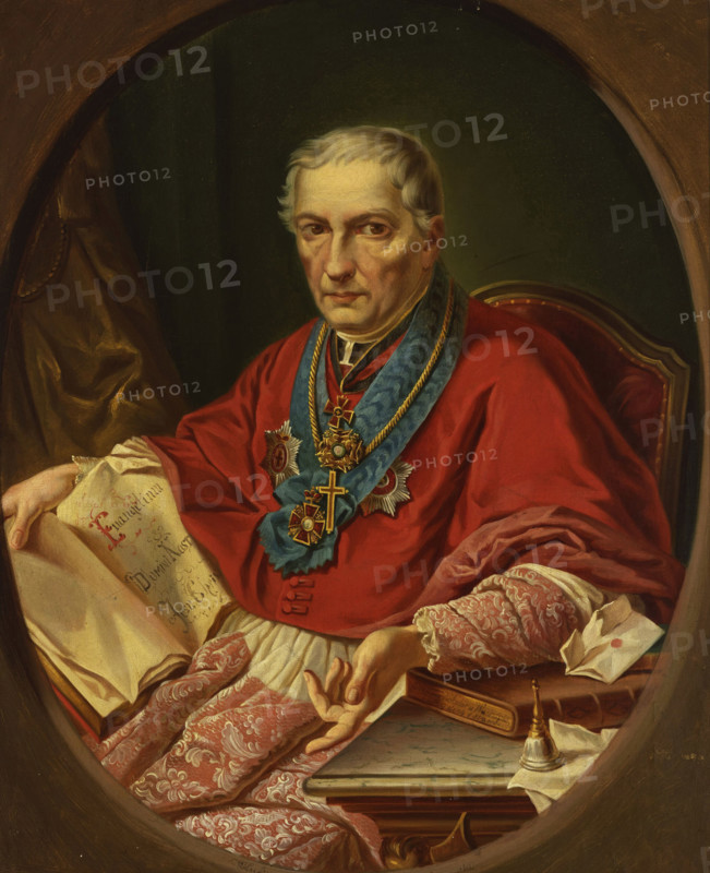 Portrait of Warsaw Archbishop Antoni Melchior Fijalkowski, 1854. Creator: Stefan Kokular.