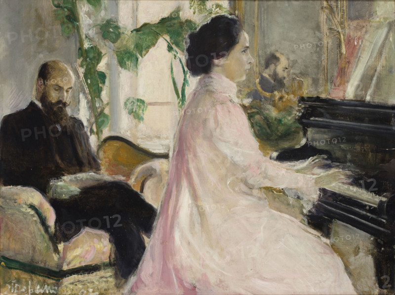 Doctor Dwernicki with His Wife at the Piano, 1902. Creator: Stanislaw Debicki.