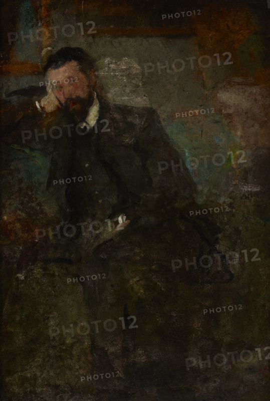 Portrait of a Man-two-sided painting, c1900. Creator: Olga Boznanska.