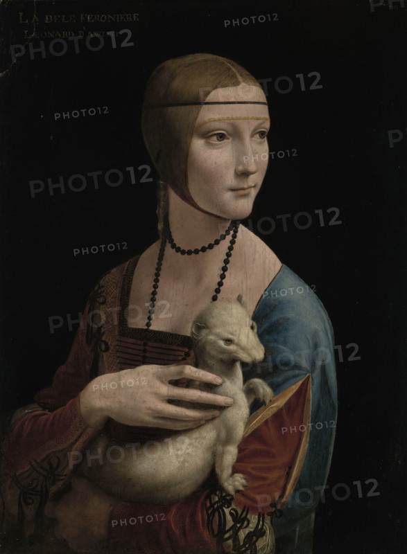 Lady with an Ermine-Portrait of Cecilia Gallerani (ca. 1473-1536), c1490. Creator: Leonardo da Vinci.