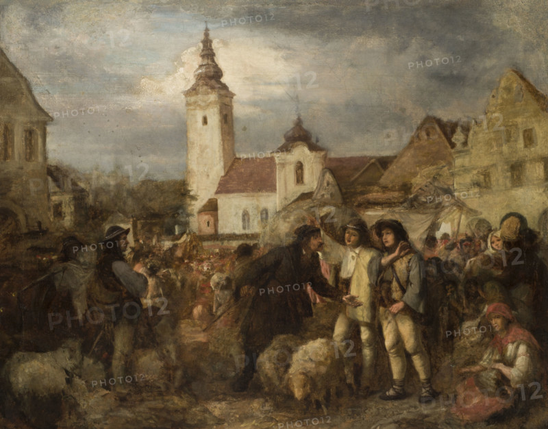 Fair in Nowy Targ, 1870. Creator: Aleksander Kotsis.