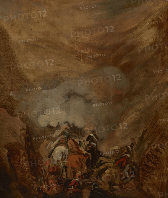 Charge in the Gorge of Somosierra, c1837. Creator: Piotr Michalowski.