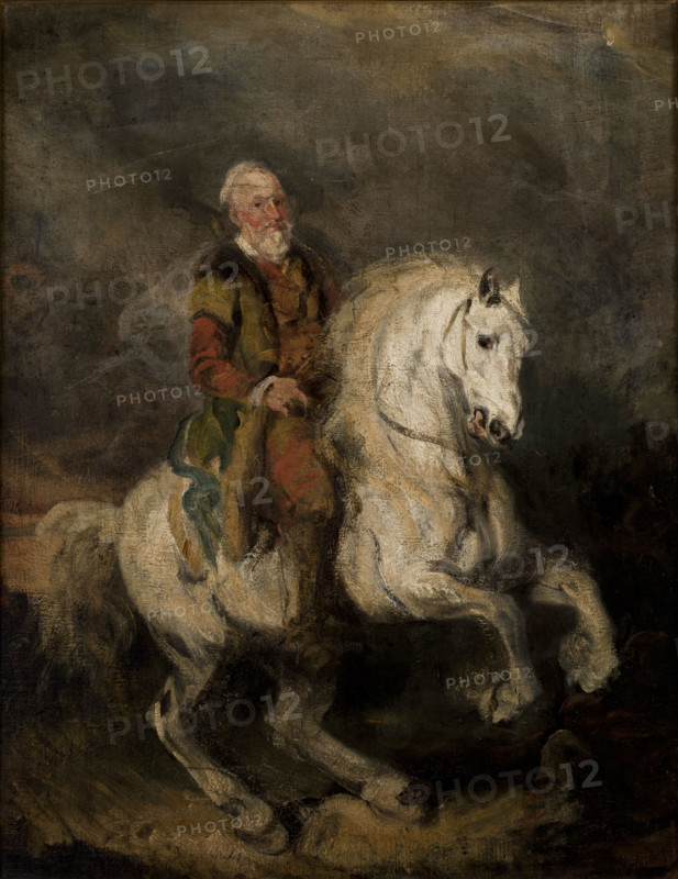 Hetman Stefan Czarniecki on Horseback, c1846. Creator: Piotr Michalowski.