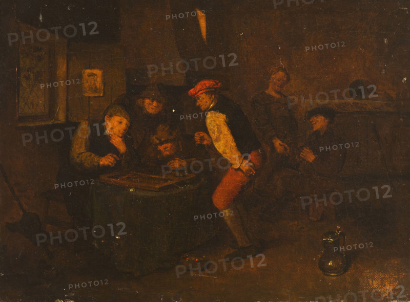 Genre Scene in an Inn (Backgammon Game), between 1680-1720. Creator: Unknown.