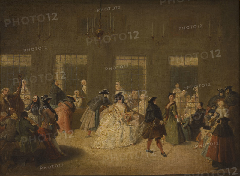 Theme from the Venetian Carnival-In the Parlatory of the Monastery, between 1780-1820. Creator: Unknown.