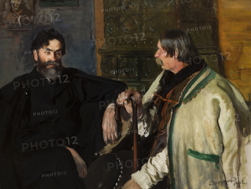 Portrait of Stanislaw Witkiewicz with Wojciech Roj, 1902. Creator: Leon Wyczolkowski.