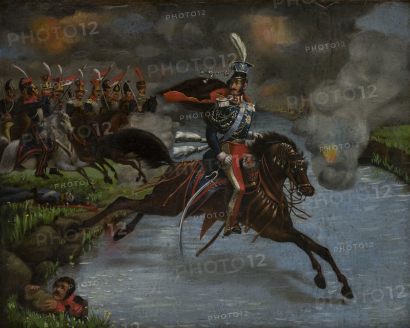 Death of Prince Józef Poniatowski, 2nd quarter of 19th century. Creator: Unknown.