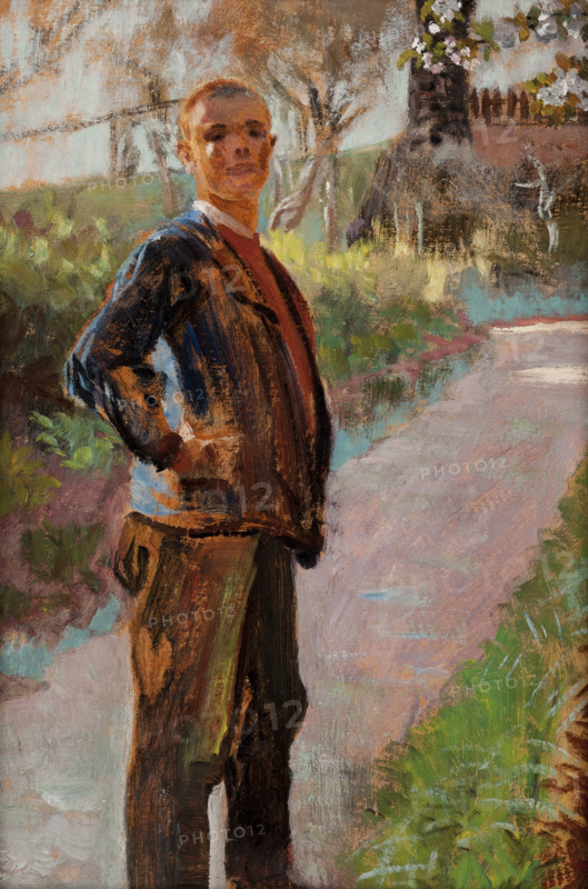 Landscape with the Artist's Son on a Path, between 1913-1917. Creator: Jacek Malczewski.