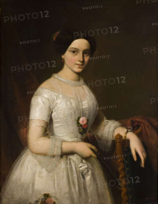 Portrait of Józefa Jablonowska née Piwocka, 1852. Creator: Alojzy Rejchan.