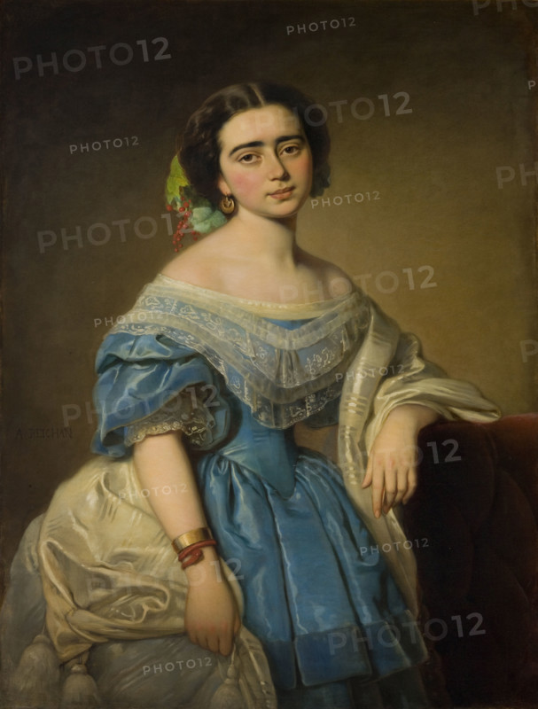 Portrait of Leontyna Aniela Aszpergerówna, 1855. Creator: Alojzy Rejchan.