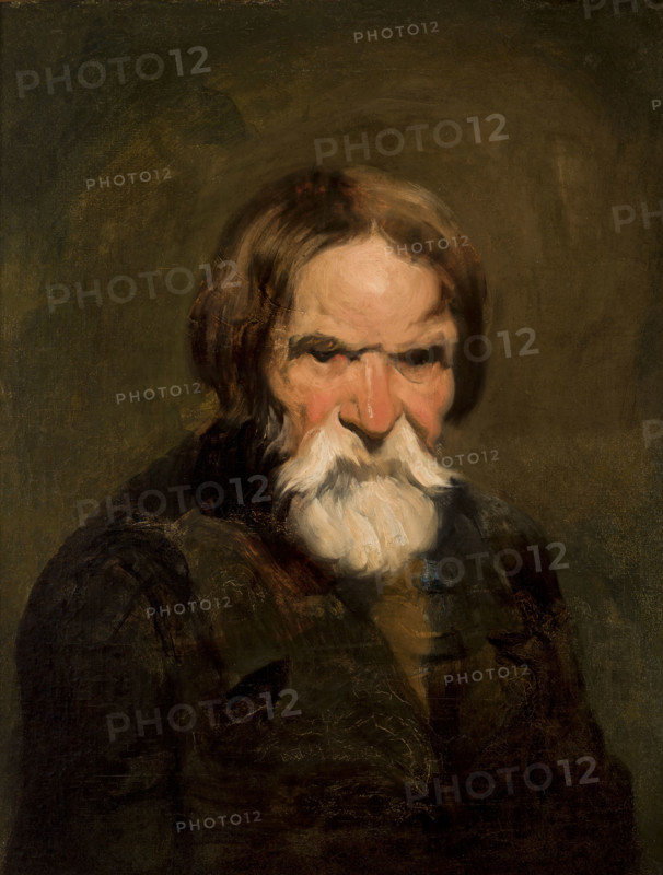 Study of a Bearded Peasant, 1846-1848. Creator: Piotr Michalowski.