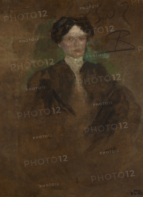 Portrait of a Woman-two-sided painting, c1900. Creator: Olga Boznanska.