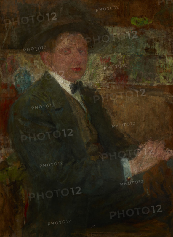 Portrait of a Man in a Hat, between 1914-1916. Creator: Olga Boznanska.