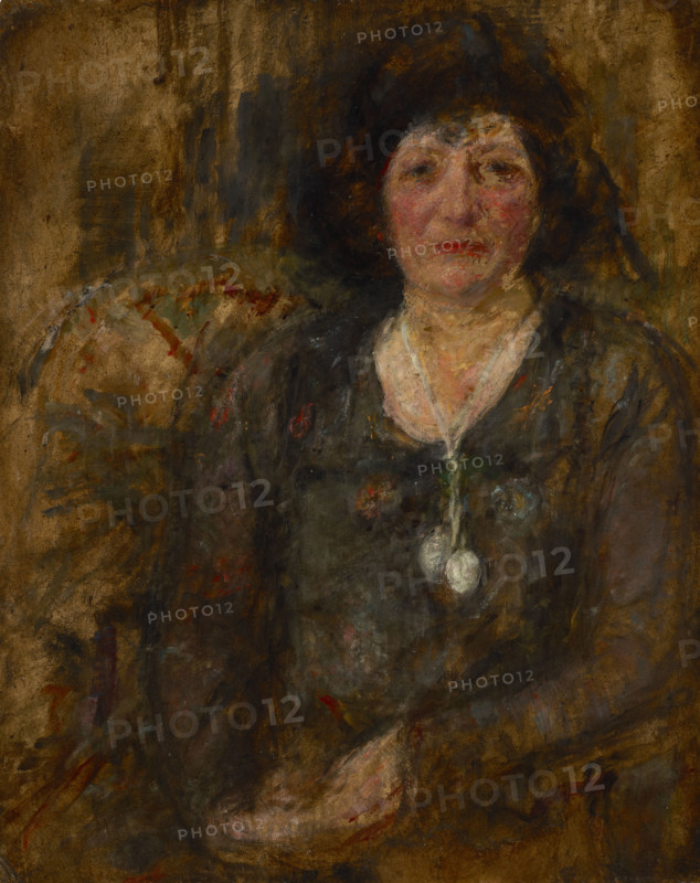 Portrait of a Lady with a Necklace, between 1914-1916. Creator: Olga Boznanska.