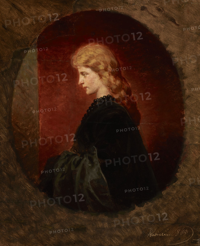 Portrait of a Red-Haired Woman, April 1865. Creator: Artur Grottger.