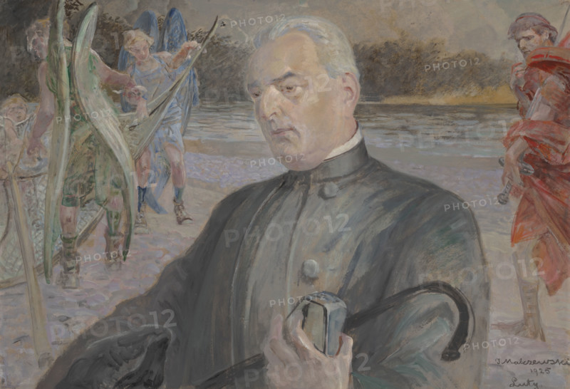 Portrait of the Reverend Jan Jasiak, 1925. Creator: Jacek Malczewski.