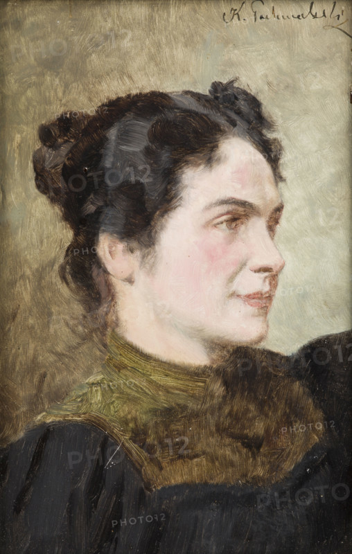 Portrait of a Smiling Lady, 1885. Creator: Kazimierz Pochwalski.