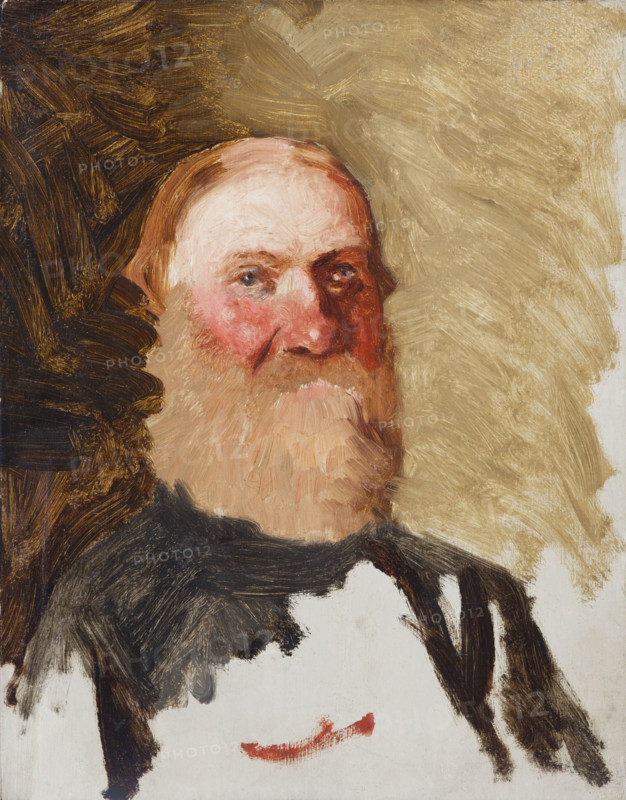 Head of a Bearded Man, between 1883-1890. Creator: Henryk Siemiradzki.