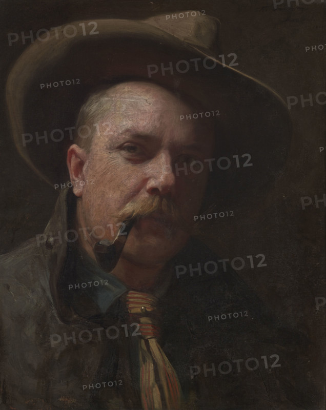 Self-Portrait in a Hat, 1901. Creator: Damazy Kotowski.