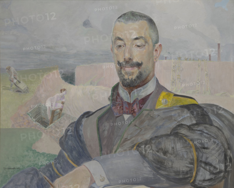 Portrait of Erazm Baracz, 1907. Creator: Jacek Malczewski.