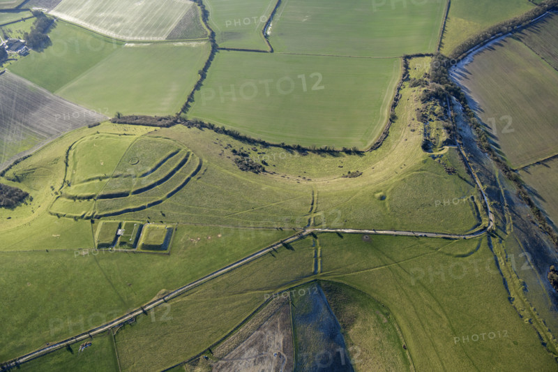 White Sheet Castle, a multivallate hillfort earthwork, causewayed enclosure  earthwork..., 2023. Creator: Damian Grady.