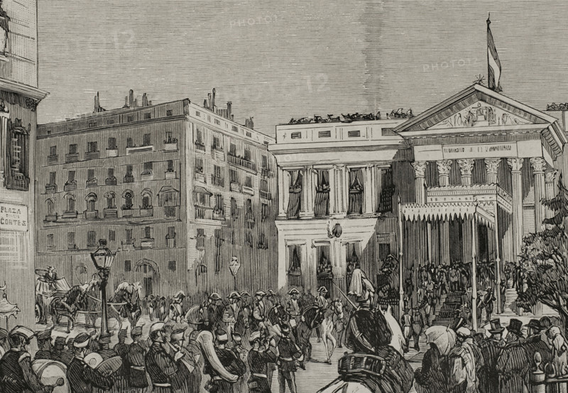 Opening of the Spanish Courts on February 15, 1878, Madrid, Spain, 1878. Creator: Alejandro Ferrant y Fischermans.