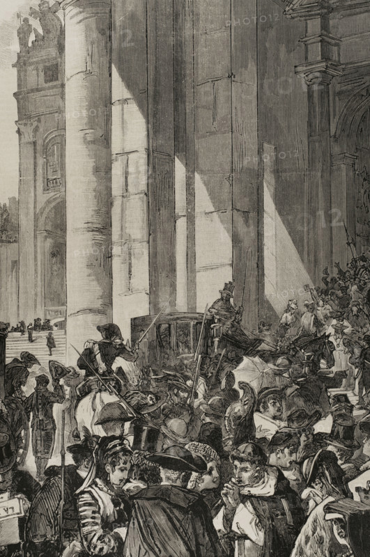 Death of Pope Pius IX on February 7, 1878, (1878). Creator: Bernardo Rico.
