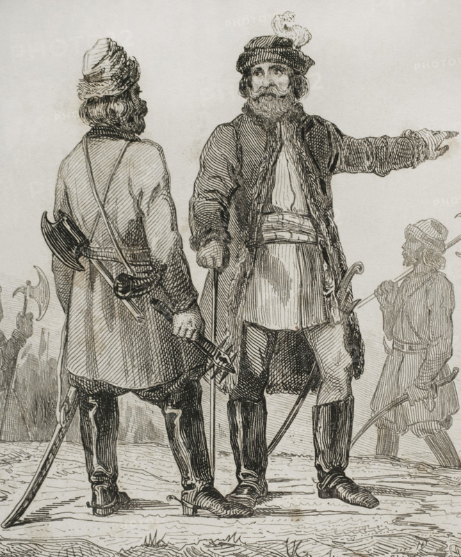 Muscovite infantry corps, Streltsy, Russia, 1839. Creator: Augustin François Lemaitre.