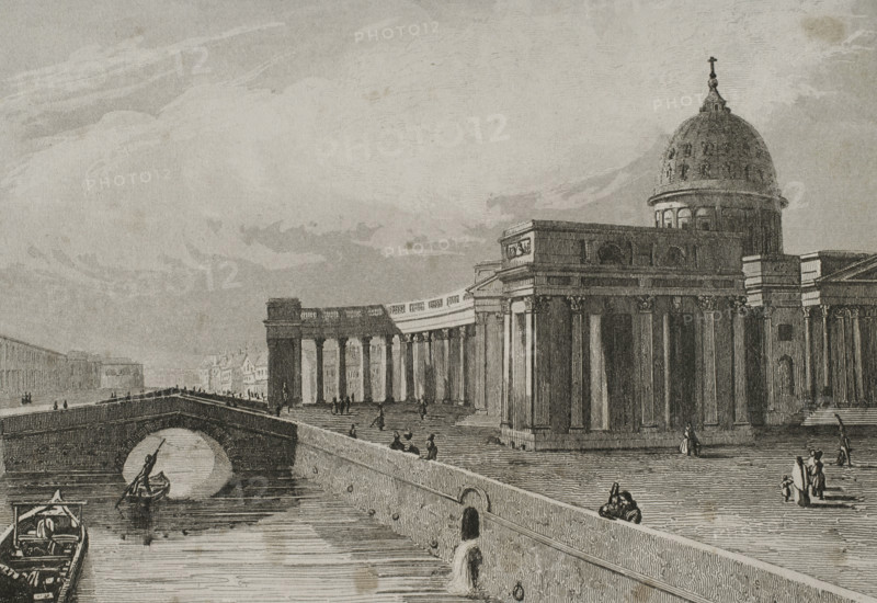 Kazan Cathedral, Saint Petersburg, Russia, 1839. Creator: Paul Dumouza.