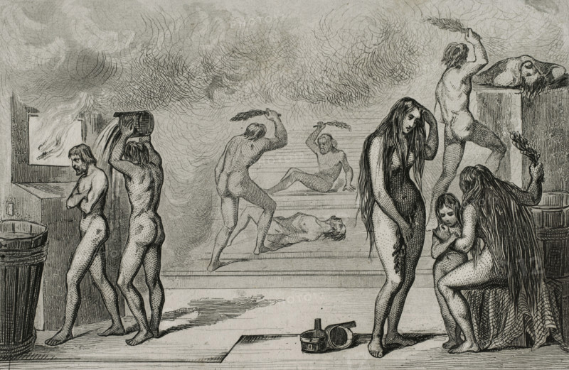 Russian baths, 1839. Creator: Augustin François Lemaitre.