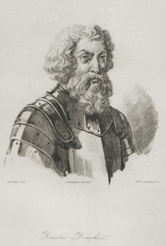 Dmitry Donskoy (1350-1389), Prince of Moscow, and Grand Prince of Vladimir, 1839. Creator: Mme Lesueur.