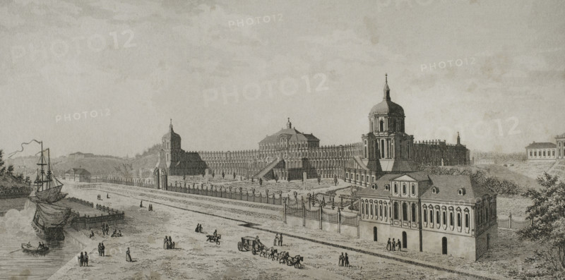 Palace of Oranienbaum (Lomonosov), Imperial Palace near St. Petersburg, Russia, 1839. Creator: Augustin François Lemaitre.