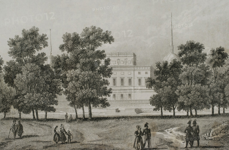 Mikhailovsky Castle, Saint Petersburg, Russia, 1839.  Creator: Augustin François Lemaitre.