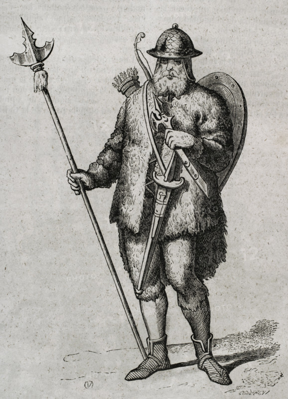 Soldier of the early Goths, 1852. Creator: Coderch.