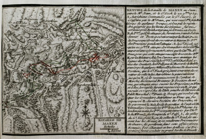 Seven Years War (1756-1763): Third Silesian War - Battle of Maxen (November 20 and 21, 1759).  Creator: Jean de Beaurain.