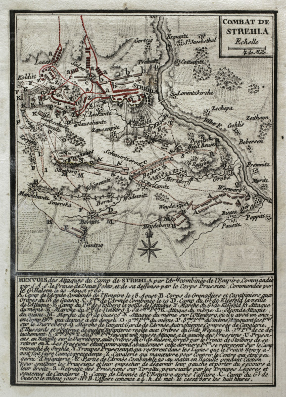 Seven Years War (1756-1763): Third Silesian War - Battle of Strehla (August 20, 1760), 1765. Creator: Jean de Beaurain.