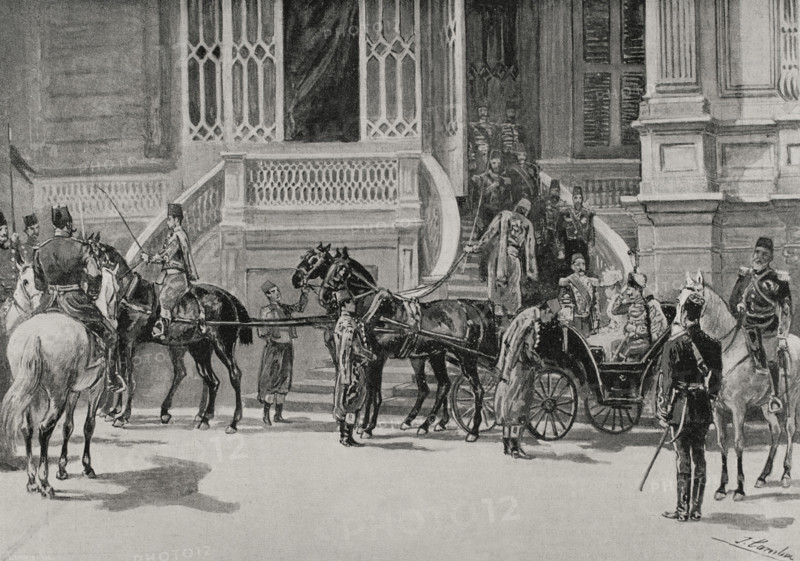 Journey of the emperors of Germany to the Holy Land, Constantinople, Turkey, 1898. Creator: Juan Comba García.
