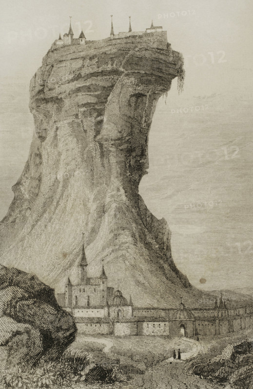 Semiramis Castle, Van, Armenia, 1838. Creator: Alfred Lepetit.