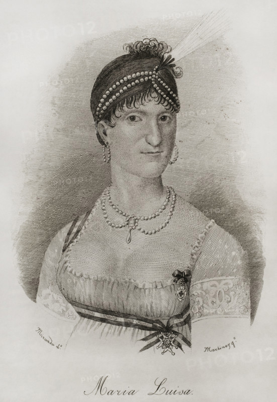 Maria Luisa of Parma (1751-1819), 1851. Creators: Miranda, Martínez.