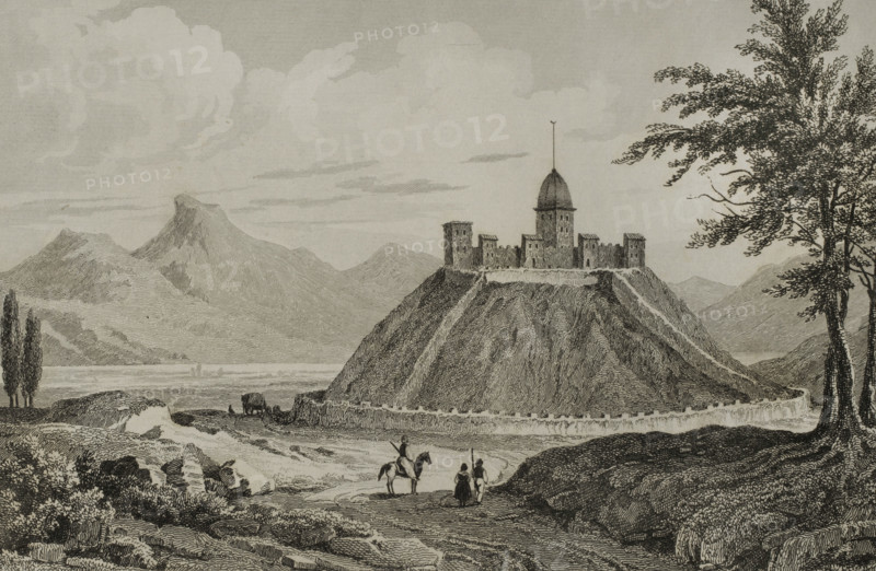 Castle, Erzurum, Ancient Armenia, 1838.  Creator: Samuel Cholet.